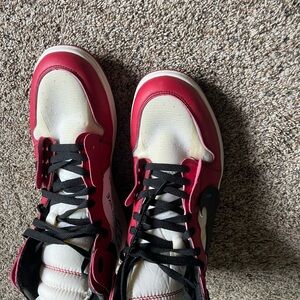 Nike Red and White Men's Sneakers